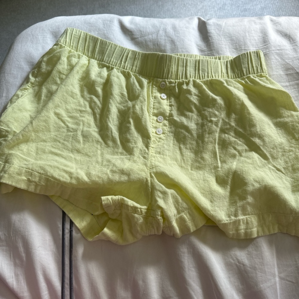 Stars Above Soft Yellow Lounge Shorts